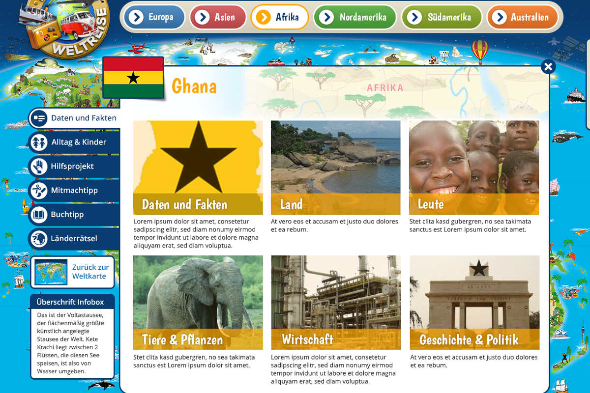 Kinderweltreise - Übersicht Land Ghana